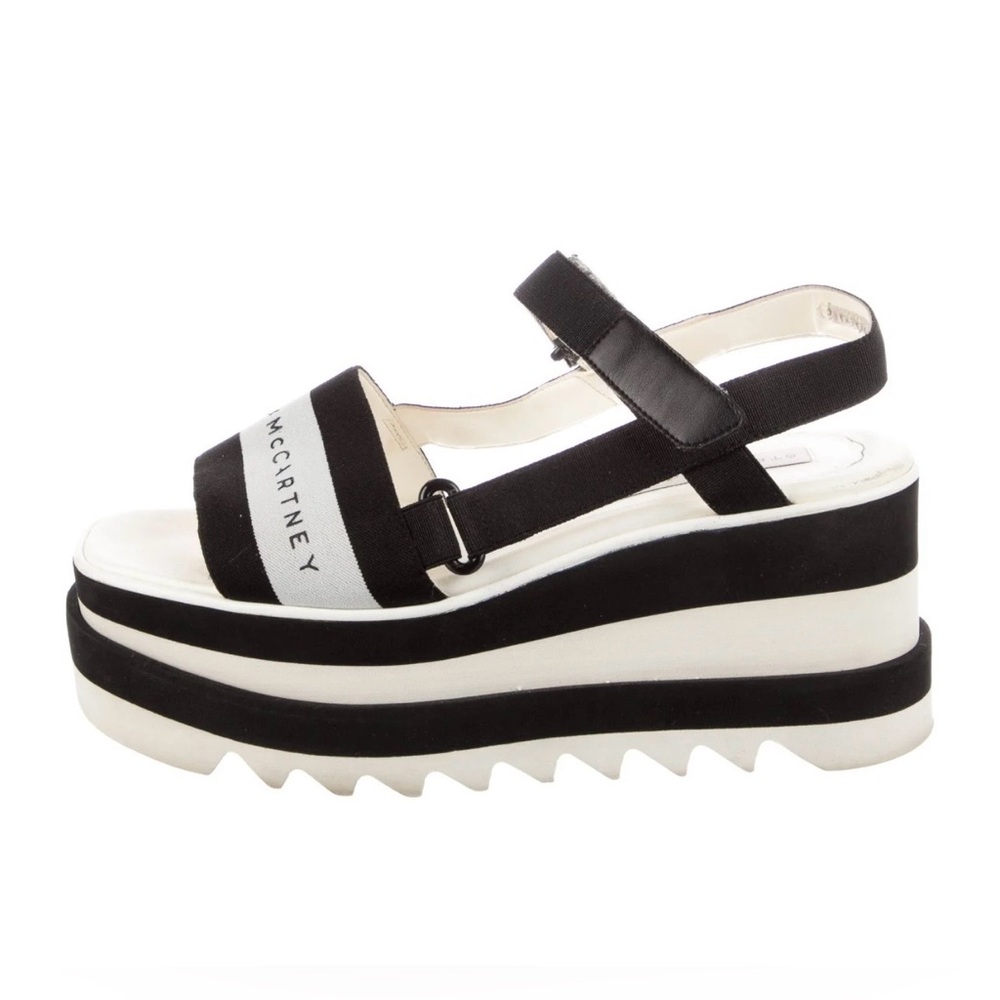 Stella McCartney Elyse Black & White Platform Sandals